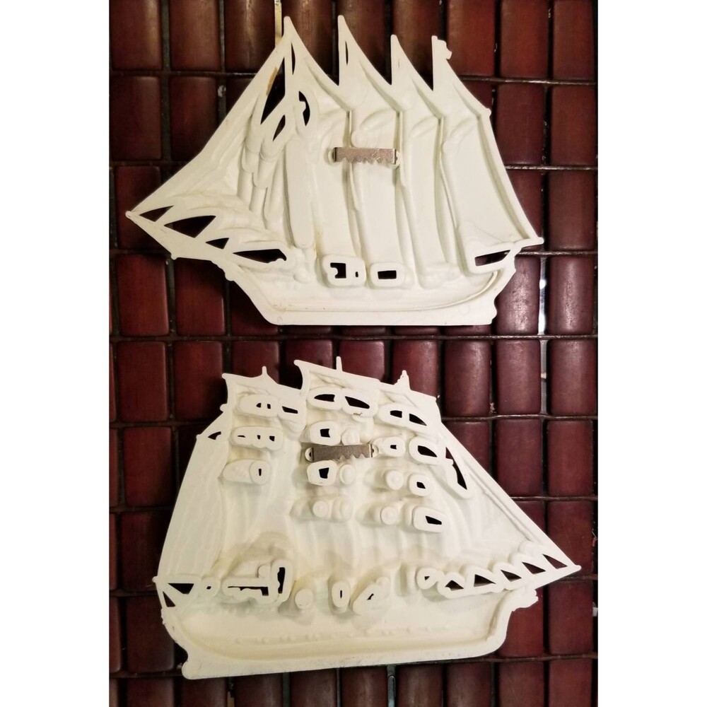 Vintage Sailing Ships Tall Ships Wall Art Burwood Products Co #3331-2 #3331-3 - Picture 4 of 4